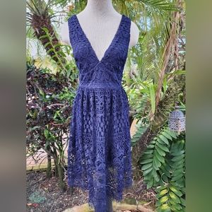 JUST ME very elegant blue lace dress